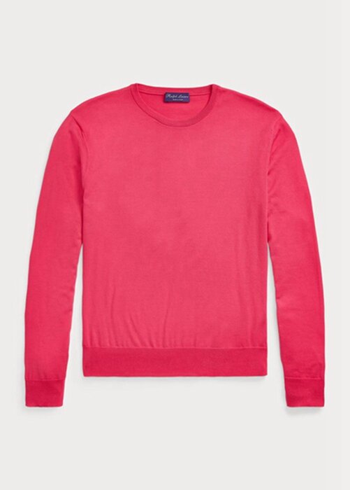 Pink Men’s Ralph Lauren Cotton Crewneck Jumper Sweaters Pink Men’s Ralph Lauren Cotton Crewneck Jumper Sweaters