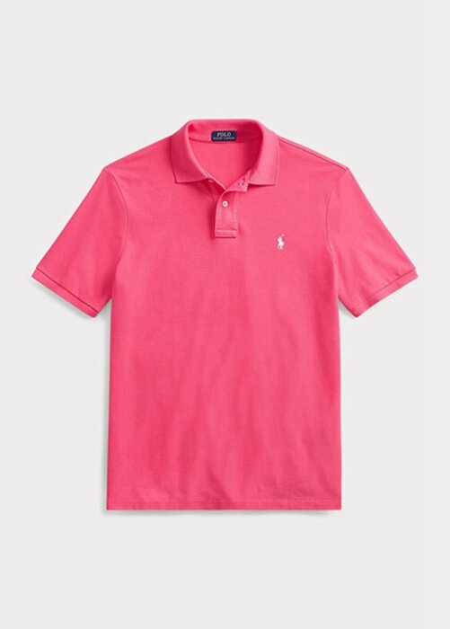 Pink Men’s Ralph Lauren Custom Slim Fit Mesh Polo Shirts Pink Men’s Ralph Lauren Custom Slim Fit Mesh Polo Shirts