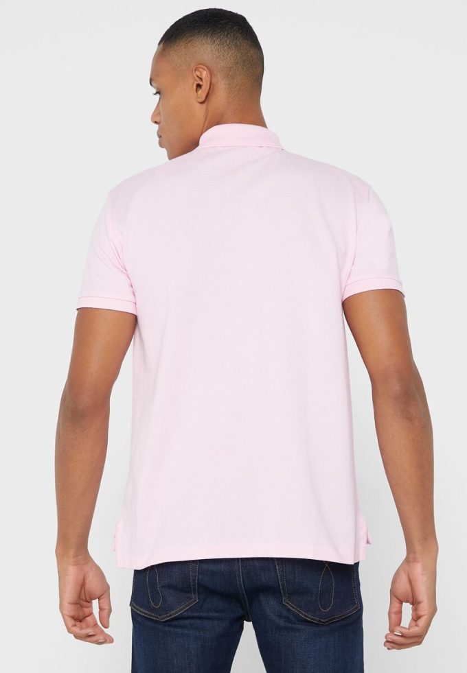 Pink Men’s Ralph Lauren Essential Slim fit Polo Shirts Pink Men’s Ralph Lauren Essential Slim fit Polo Shirts