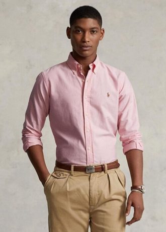 Pink Men’s Ralph Lauren Slim Fit Oxford  Shirts