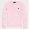 Pink Men’s Ralph Lauren Slim Fit Textured Cotton Jumper Sweaters