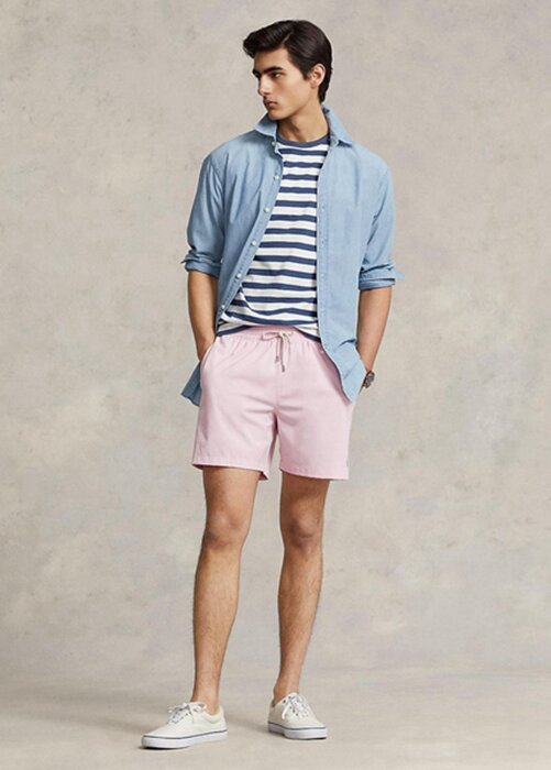 Pink Men’s Ralph Lauren Traveller Swimming Trunk Shorts Pink Men’s Ralph Lauren Traveller Swimming Trunk Shorts