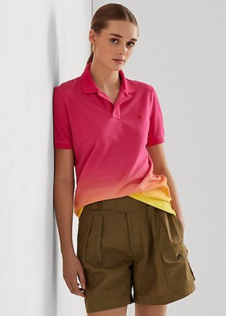 Pink / Orange / Yellow Women’s Ralph Lauren Dip-Dyed Piqué Polo Shirts