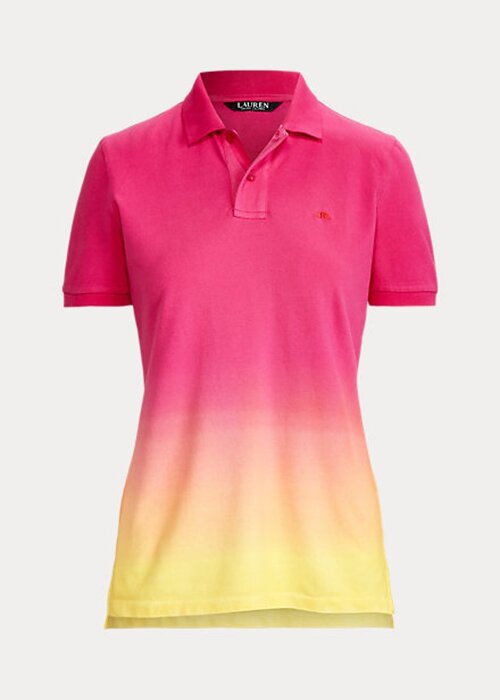 Pink / Orange / Yellow Women’s Ralph Lauren Dip-Dyed Piqué Polo Shirts Pink / Orange / Yellow Women’s Ralph Lauren Dip-Dyed Piqué Polo Shirts