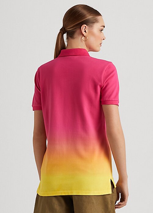 Pink / Orange / Yellow Women’s Ralph Lauren Dip-Dyed Piqué Polo Shirts Pink / Orange / Yellow Women’s Ralph Lauren Dip-Dyed Piqué Polo Shirts