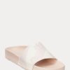 Pink Women’s Ralph Lauren Audrina Logo Faux-Leather Slippers Pink Women’s Ralph Lauren Audrina Logo Faux-Leather Slippers
