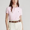 Pink Women’s Ralph Lauren Classic Fit Mesh Polo Shirts