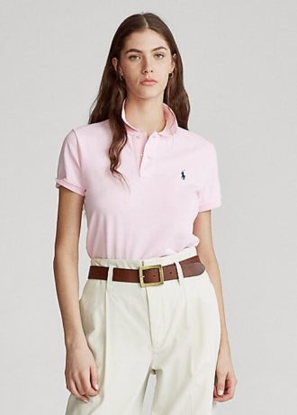 Pink Women’s Ralph Lauren Classic Fit Mesh Polo Shirts Pink Women’s Ralph Lauren Classic Fit Mesh Polo Shirts