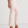 Pink Women’s Ralph Lauren Coated Mid-Rise Straight Ankle Jeans