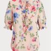Pink Women’s Ralph Lauren Floral Crinkle Georgette Blouse Tops Pink Women’s Ralph Lauren Floral Crinkle Georgette Blouse Tops