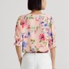 Pink Women’s Ralph Lauren Floral Crinkle Georgette Blouse Tops Pink Women’s Ralph Lauren Floral Crinkle Georgette Blouse Tops