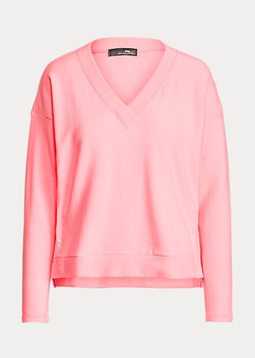 Pink Women’s Ralph Lauren Jersey V-Neck Pullover Sweatshirts Pink Women’s Ralph Lauren Jersey V-Neck Pullover Sweatshirts