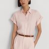 Pink Women’s Ralph Lauren Linen Dolman-Sleeve Shirts