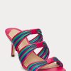 Pink Women’s Ralph Lauren Lorraine Striped Nappa Leather Sandals Pink Women’s Ralph Lauren Lorraine Striped Nappa Leather Sandals