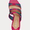 Pink Women’s Ralph Lauren Lorraine Striped Nappa Leather Sandals Pink Women’s Ralph Lauren Lorraine Striped Nappa Leather Sandals