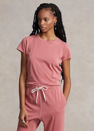 Pink Women’s Ralph Lauren Organic Cotton Crewneck T Shirts