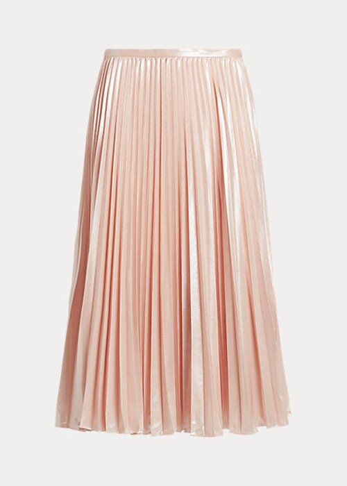 Pink Women’s Ralph Lauren Pleated Metallic Chiffon Skirts Pink Women’s Ralph Lauren Pleated Metallic Chiffon Skirts