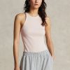 Pink Women’s Ralph Lauren Ribbed Cotton Tank Tops