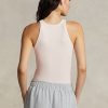 Pink Women’s Ralph Lauren Ribbed Cotton Tank Tops