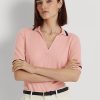 Pink Women’s Ralph Lauren Silk-Blend Short-Sleeve Sweaters Pink Women’s Ralph Lauren Silk-Blend Short-Sleeve Sweaters