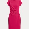 Pink Women’s Ralph Lauren Stretch Jersey Short-Sleeve Dress