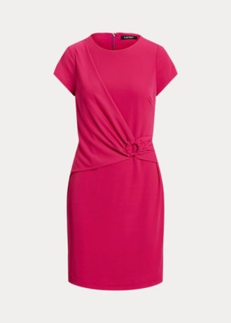 Pink Women’s Ralph Lauren Stretch Jersey Short-Sleeve Dress