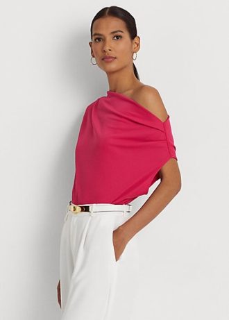 Pink Women’s Ralph Lauren Stretch Jersey Tops Pink Women’s Ralph Lauren Stretch Jersey Tops