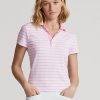 Pink Women’s Ralph Lauren Tailored Fit Jersey Polo Shirts