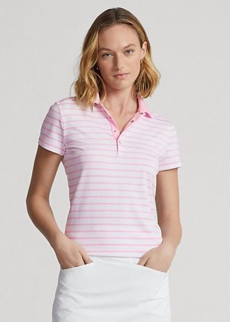 Pink Women’s Ralph Lauren Tailored Fit Jersey Polo Shirts