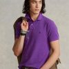 Purple Men’s Ralph Lauren Custom Slim Fit Mesh Polo Shirts Purple Men’s Ralph Lauren Custom Slim Fit Mesh Polo Shirts