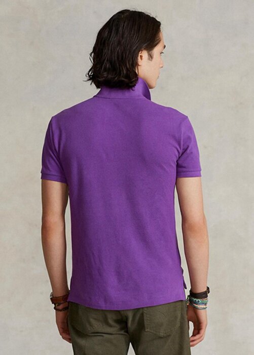 Purple Men’s Ralph Lauren Custom Slim Fit Mesh Polo Shirts Purple Men’s Ralph Lauren Custom Slim Fit Mesh Polo Shirts