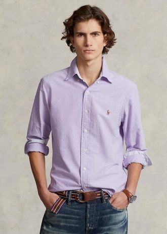 Purple Men’s Ralph Lauren Slim Fit Oxford  Shirts