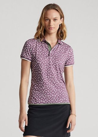 Purple Women’s Ralph Lauren Tailored Fit Stretch Jersey Polo Shirts