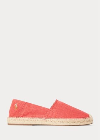 Red Men’s Ralph Lauren Cevio Washed Canvas Espadrille