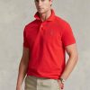 Red Men’s Ralph Lauren Custom Slim Fit Mesh Polo Shirts Red Men’s Ralph Lauren Custom Slim Fit Mesh Polo Shirts