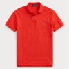 Red Men’s Ralph Lauren Custom Slim Fit Mesh Polo Shirts Red Men’s Ralph Lauren Custom Slim Fit Mesh Polo Shirts