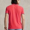Red Men’s Ralph Lauren Custom Slim Fit Mesh Polo Shirts Red Men’s Ralph Lauren Custom Slim Fit Mesh Polo Shirts