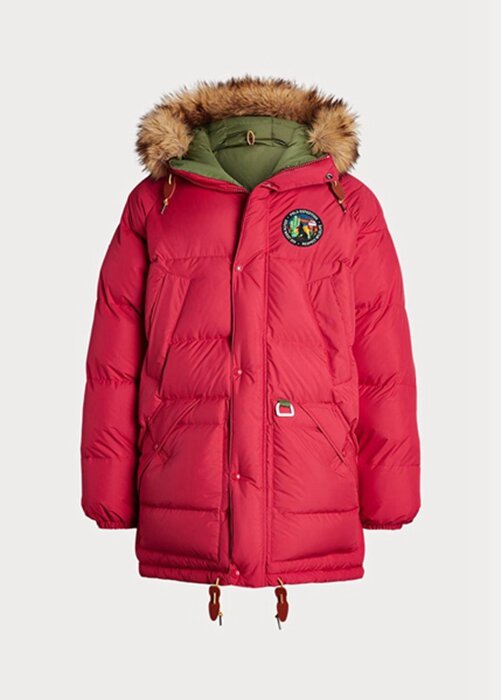 Red Men’s Ralph Lauren Reversible Down Parka Jackets Red Men’s Ralph Lauren Reversible Down Parka Jackets