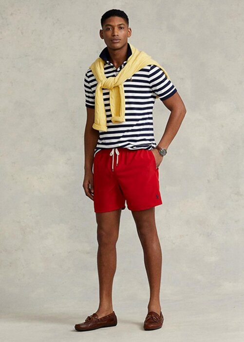 Red Men’s Ralph Lauren Traveller Swimming Trunk Shorts Red Men’s Ralph Lauren Traveller Swimming Trunk Shorts