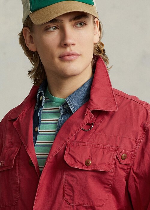 Red Men’s Ralph Lauren Twill Wading Jackets Red Men’s Ralph Lauren Twill Wading Jackets