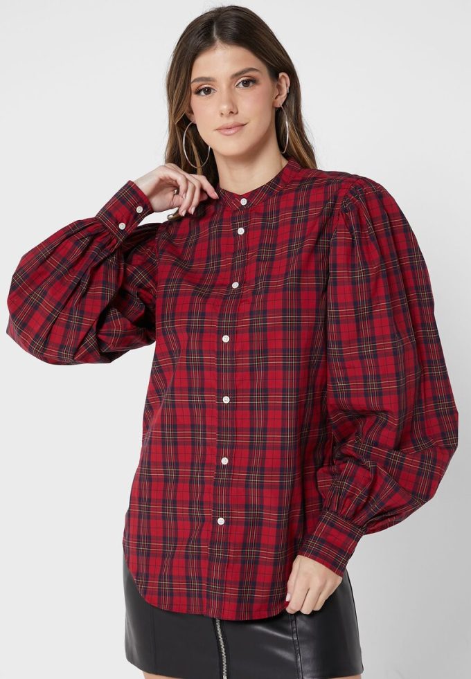 Red Women’s Ralph Lauren Button Down Tops Red Women’s Ralph Lauren Button Down Tops