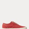 Red Women’s Ralph Lauren Canvas Sneakers