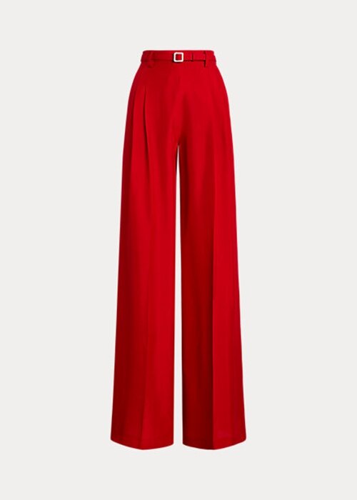 Red Women’s Ralph Lauren Graciela Silk Shantung Pants Red Women’s Ralph Lauren Graciela Silk Shantung Pants