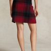 Red Women’s Ralph Lauren Plaid Alpaca-Blend Skirts Red Women’s Ralph Lauren Plaid Alpaca-Blend Skirts