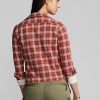 Red Women’s Ralph Lauren Plaid-Print Jersey Camp Shirts Red Women’s Ralph Lauren Plaid-Print Jersey Camp Shirts