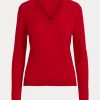 Red Women’s Ralph Lauren Wool Long-Sleeve V-Neck Sweaters Red Women’s Ralph Lauren Wool Long-Sleeve V-Neck Sweaters