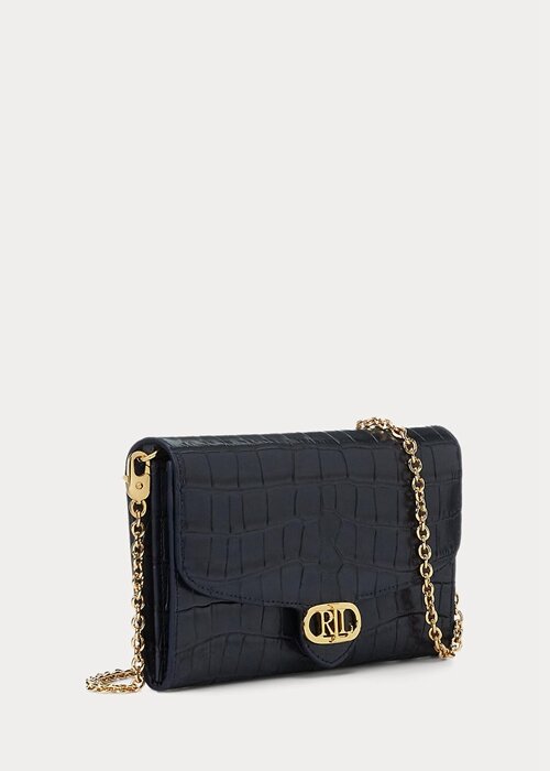 Refined Navy Women’s Ralph Lauren Embossed Leather Medium Adair Crossbody Bags Refined Navy Women’s Ralph Lauren Embossed Leather Medium Adair Crossbody Bags