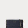 Refined Navy Women’s Ralph Lauren Embossed Leather Medium Adair Crossbody Bags Refined Navy Women’s Ralph Lauren Embossed Leather Medium Adair Crossbody Bags