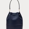 Refined Navy Women’s Ralph Lauren Leather Large Andie Handbag Refined Navy Women’s Ralph Lauren Leather Large Andie Handbag