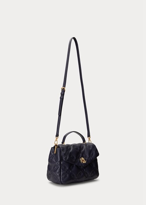 Refined Navy Women’s Ralph Lauren Quilted Leather Medium Farrah Satchel Bags Refined Navy Women’s Ralph Lauren Quilted Leather Medium Farrah Satchel Bags